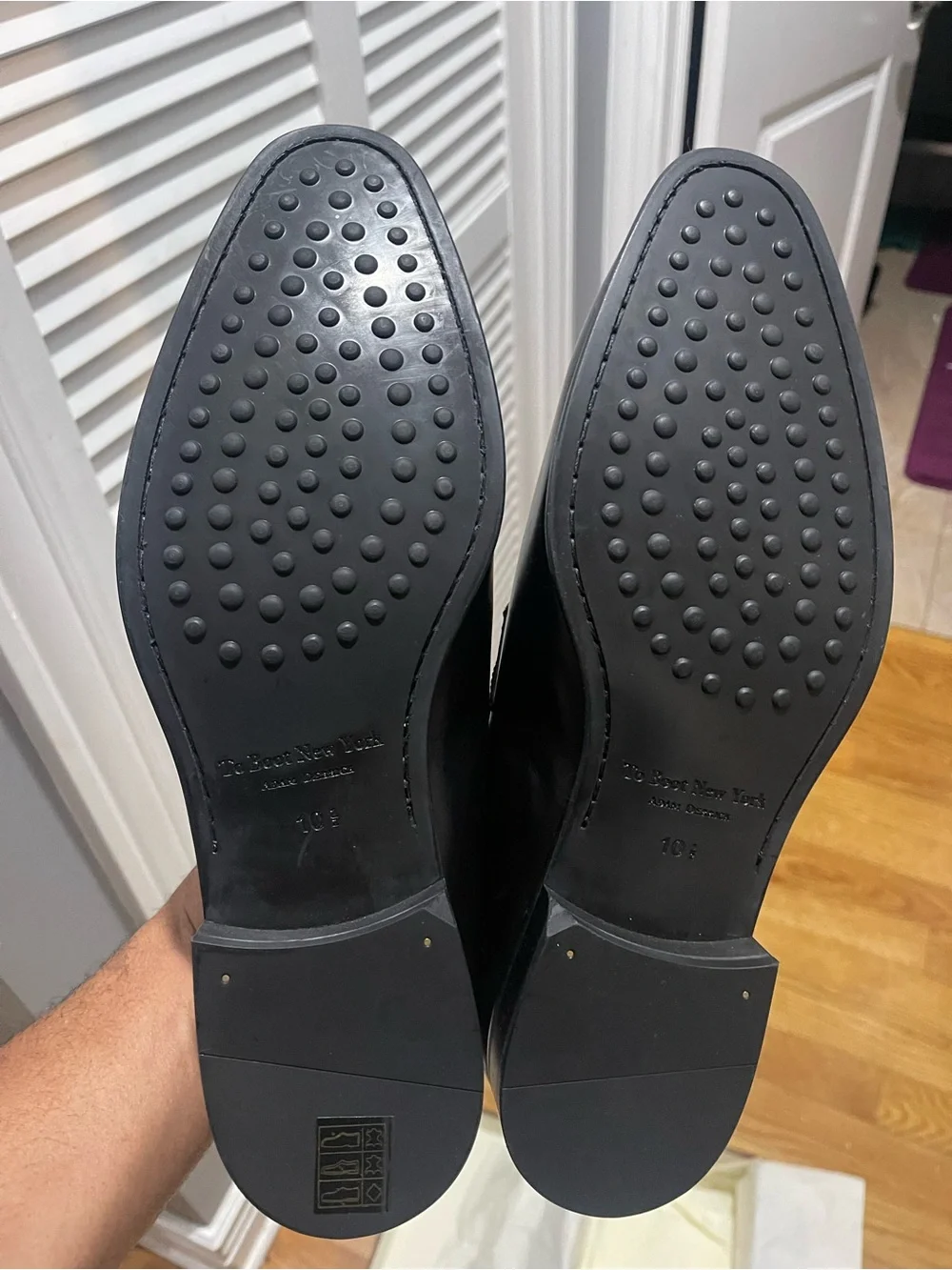 NWB To Boot NY Black Leather Penny Loafers Sz 10.5